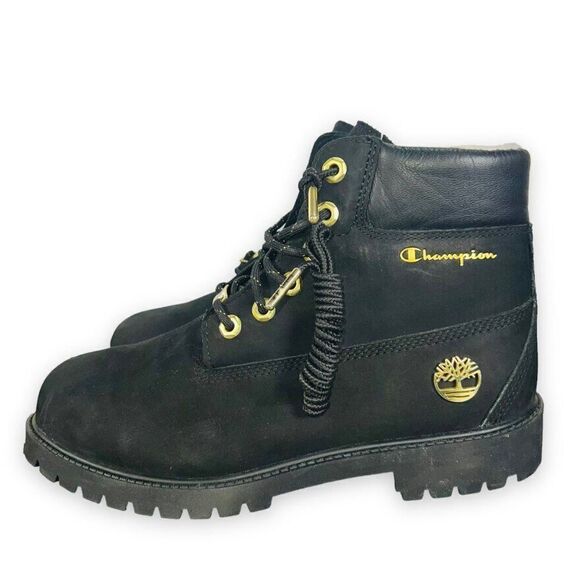 Timberland x Champion 6 in Waterproof Nubuck Suede Boots A1UD4 Youth 7 Women's 9 - Picture 2 of 12